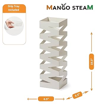 Amazon｜(Zig-zag White) - Mango Steam Square Umbrella Holder